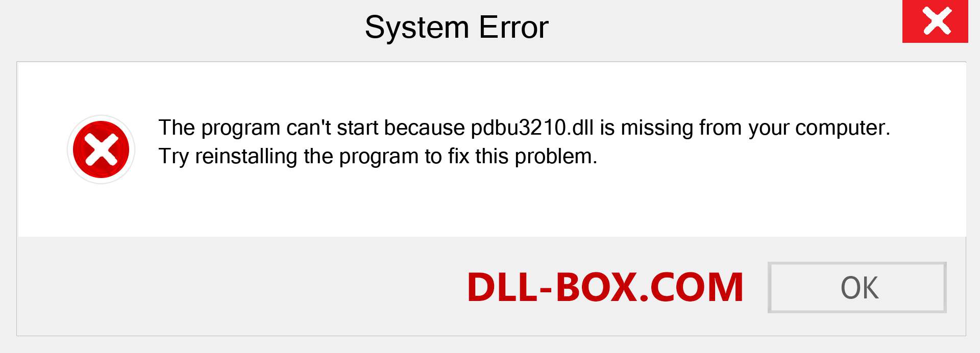  pdbu3210.dll file is missing?. Download for Windows 7, 8, 10 - Fix  pdbu3210 dll Missing Error on Windows, photos, images
